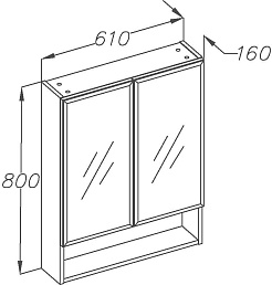 Opadiris Зеркальный шкаф Фреш 61 белый – фотография-8